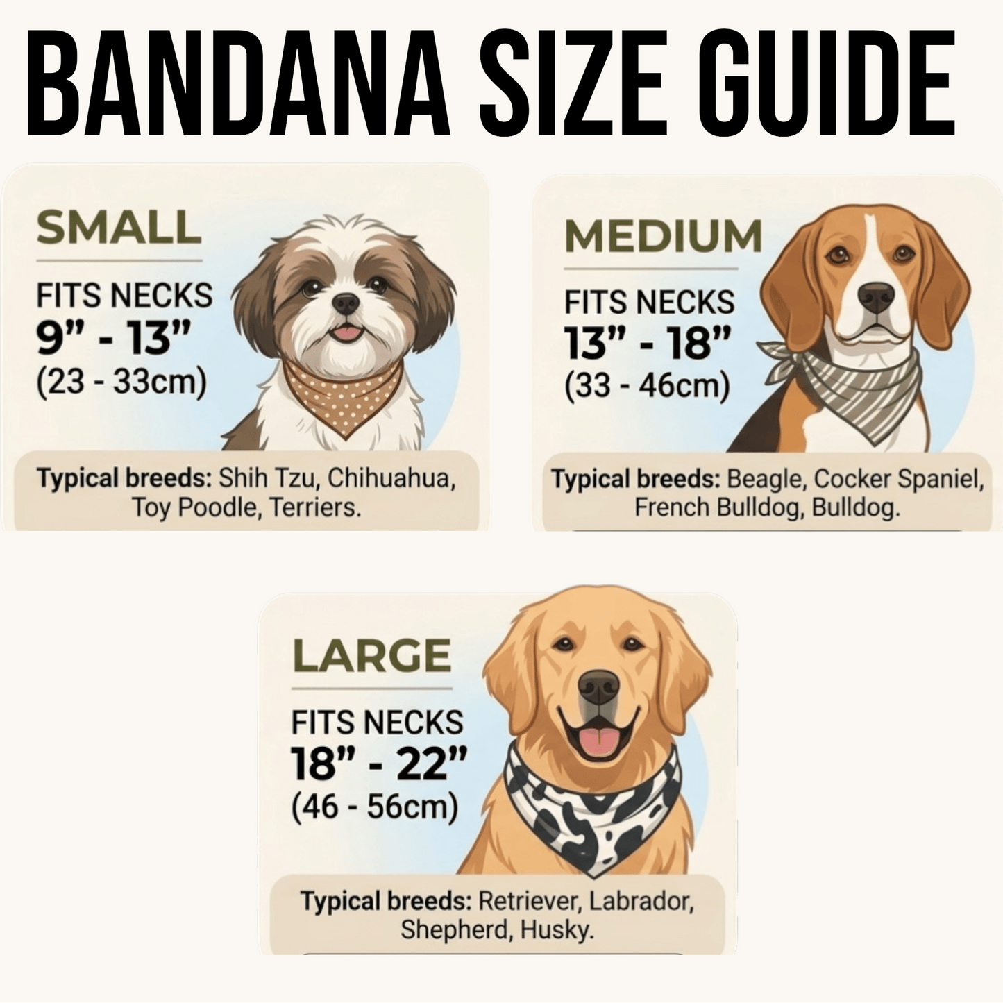 Adjustable Leather Strap Dog Bandana With Gold Hardware & Interchangeable Prints - hundhaus.dog