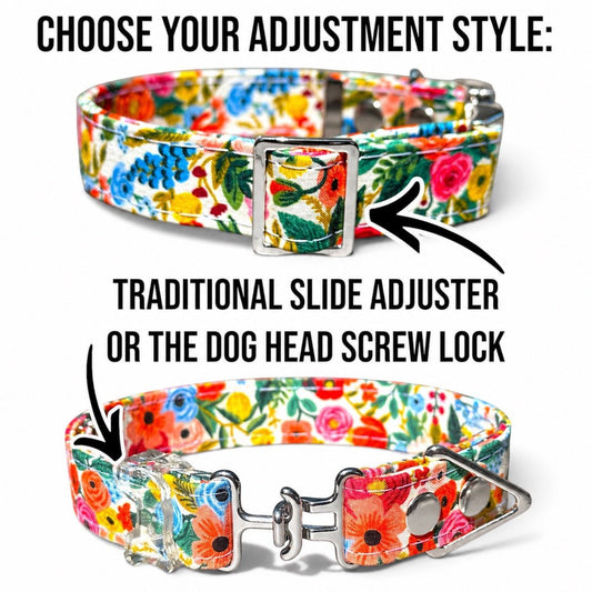 Handmade Yellow Rosebud Dog Collar β Silver Hardware - hundhaus.dog