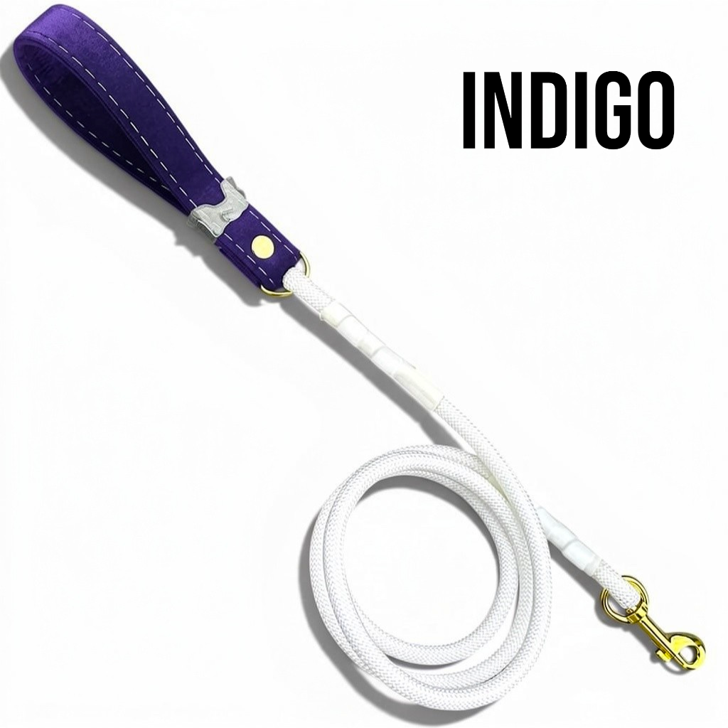 Luxe Collection Leash in Indigo - hundhaus.dog