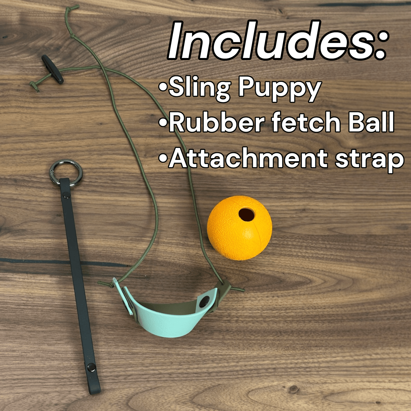 The Sling Puppy by HÜND HAUS, dog fetch toy handmade in Denver