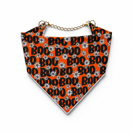 Adjustable Gold Chain Dog Bandana - Boo & Daisies - hundhaus.dog