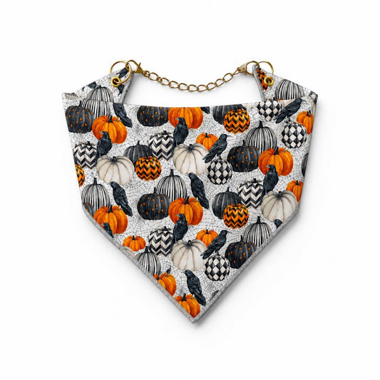 Adjustable Gold Chain Dog Bandana - Raven Harvest - hundhaus.dog