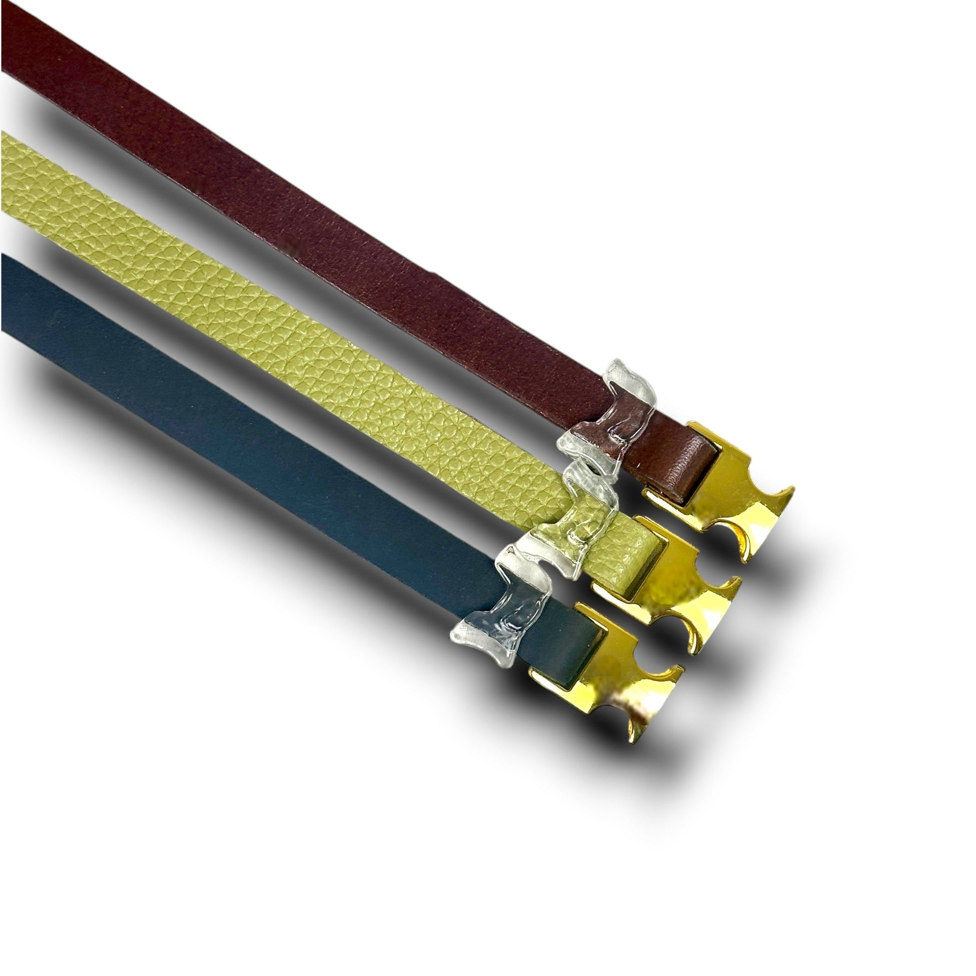 Adjustable Leather Strap Dog Bandana With Gold Hardware & Interchangeable Prints - hundhaus.dog