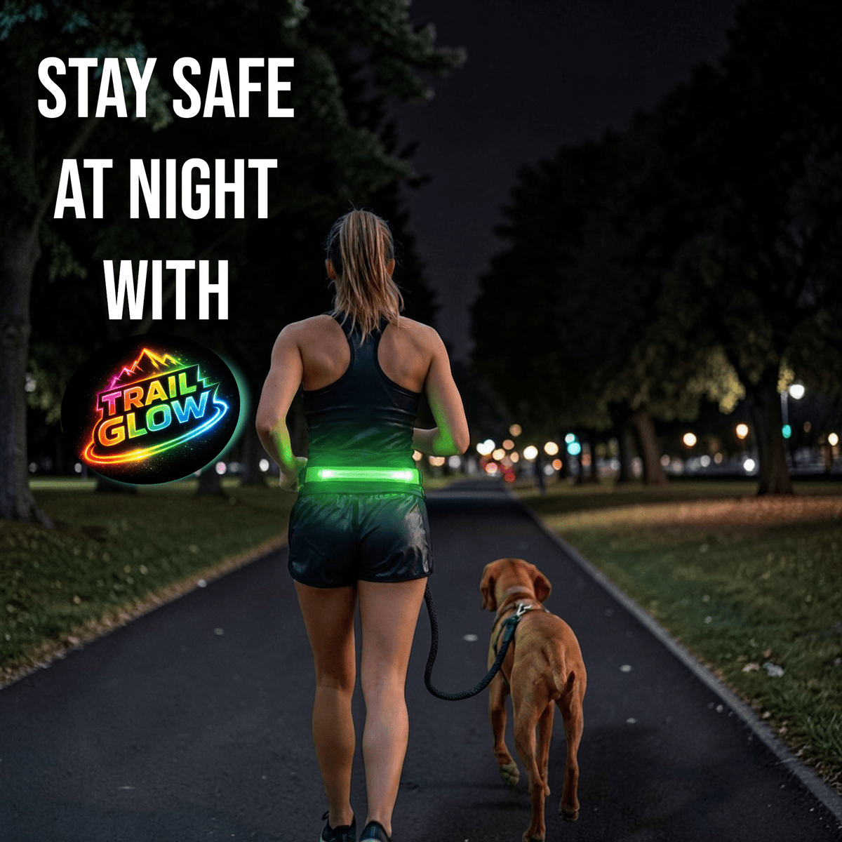 Hands-Free LED Belt Leash - hundhaus.dog
