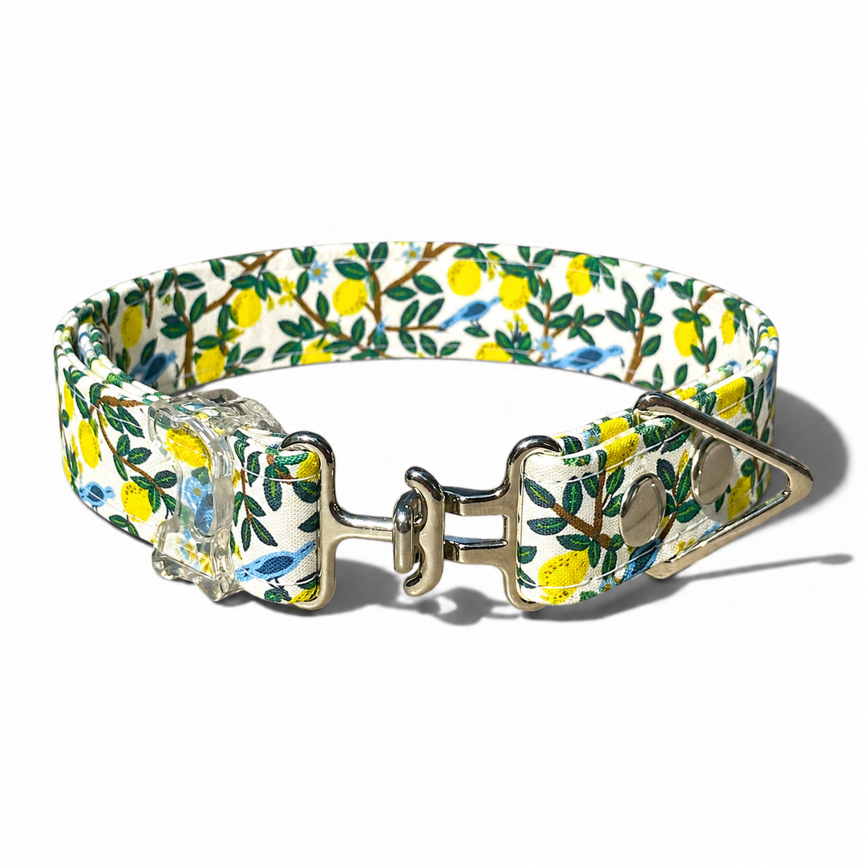 Classic Collar in Lemon Grove with Silver hardware - hundhaus.dog
