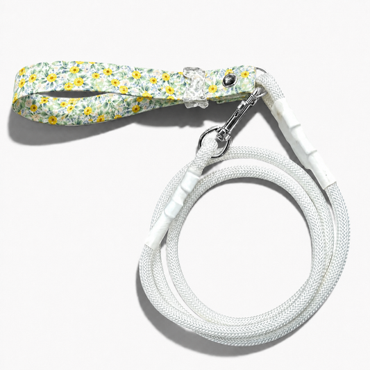 Classic Leash - Yellow Rosebud