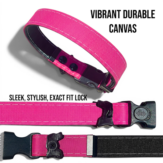 Rugged Waterproof Dog Collar in Hot Pink - hundhaus.dog