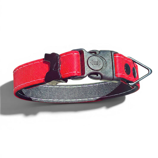 Rugged Waterproof Dog Collar in Red - hundhaus.dog