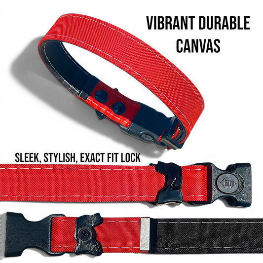 Rugged Waterproof Dog Collar in Red - hundhaus.dog