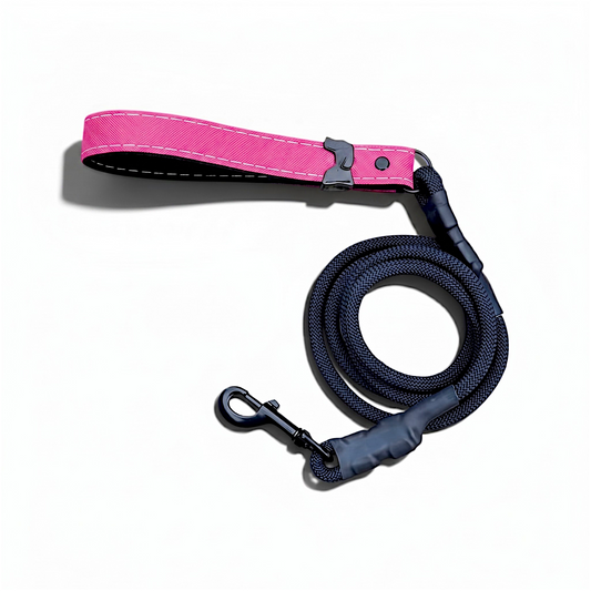 Rugged Waterproof Dog Leash in Hot Pink - hundhaus.dog