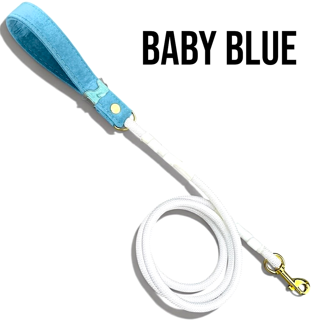 Luxe Collection Leash in Baby Blue - hundhaus.dog