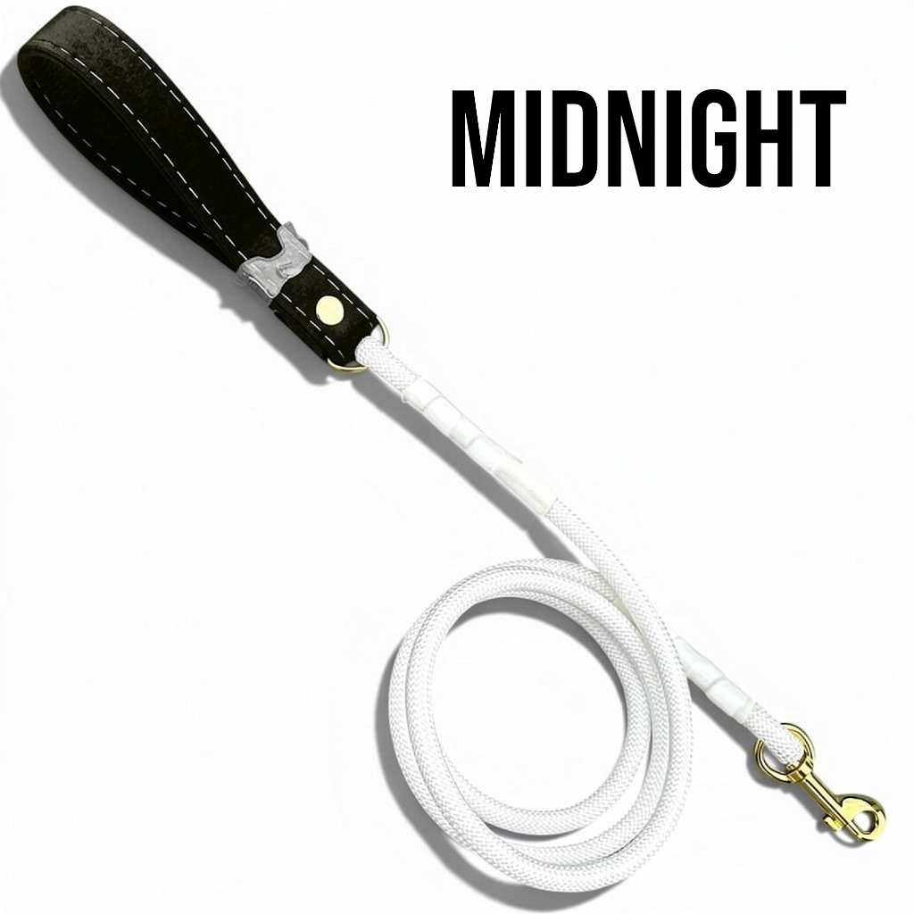 Luxe Collection Leash in Midnight - hundhaus.dog