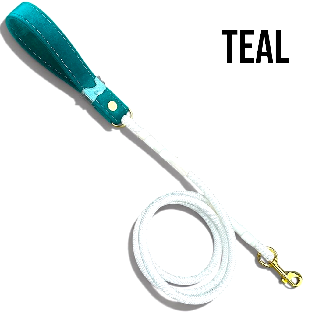 Luxe Collection Leash in Teal - hundhaus.dog