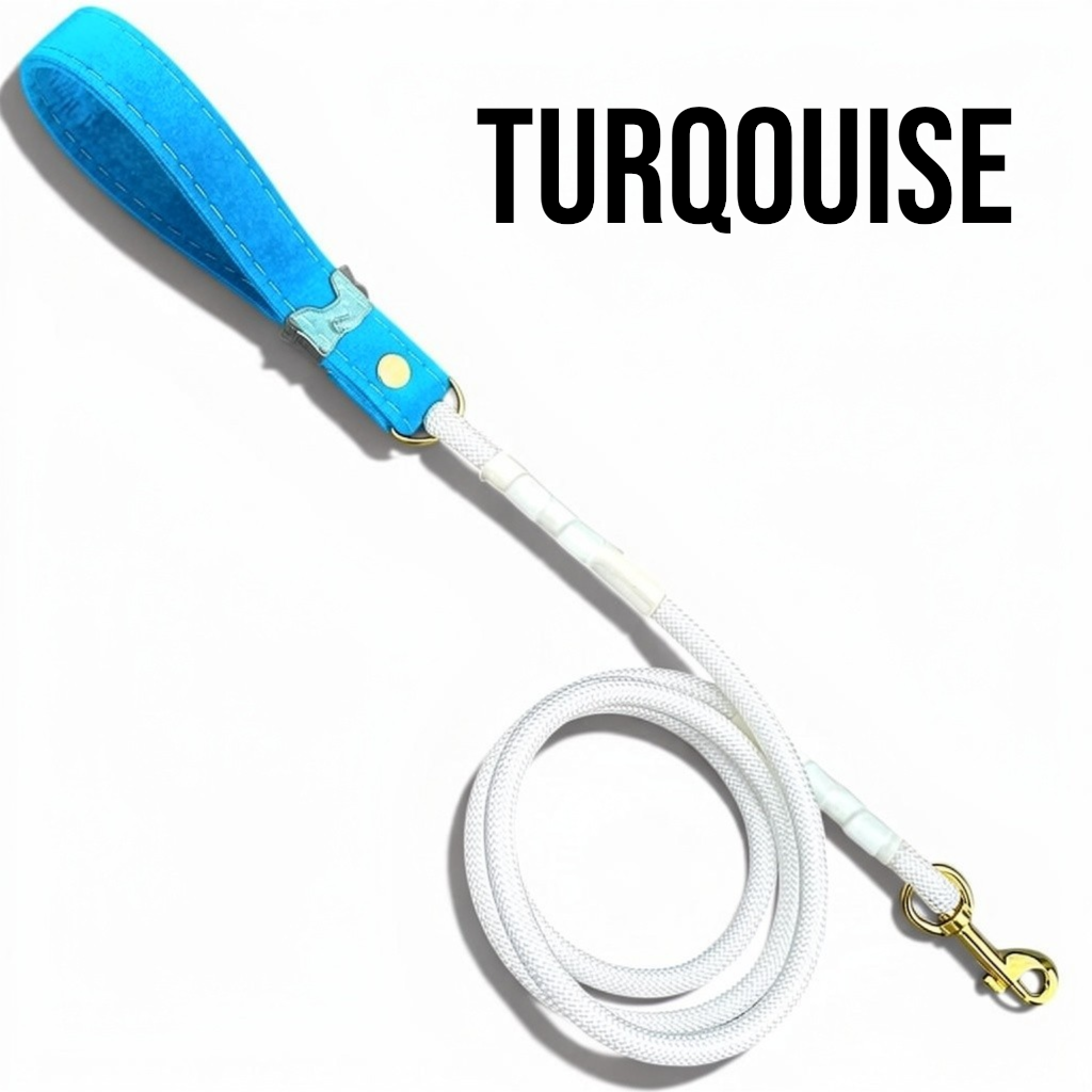 Luxe Collection Leash in Turqouise - hundhaus.dog