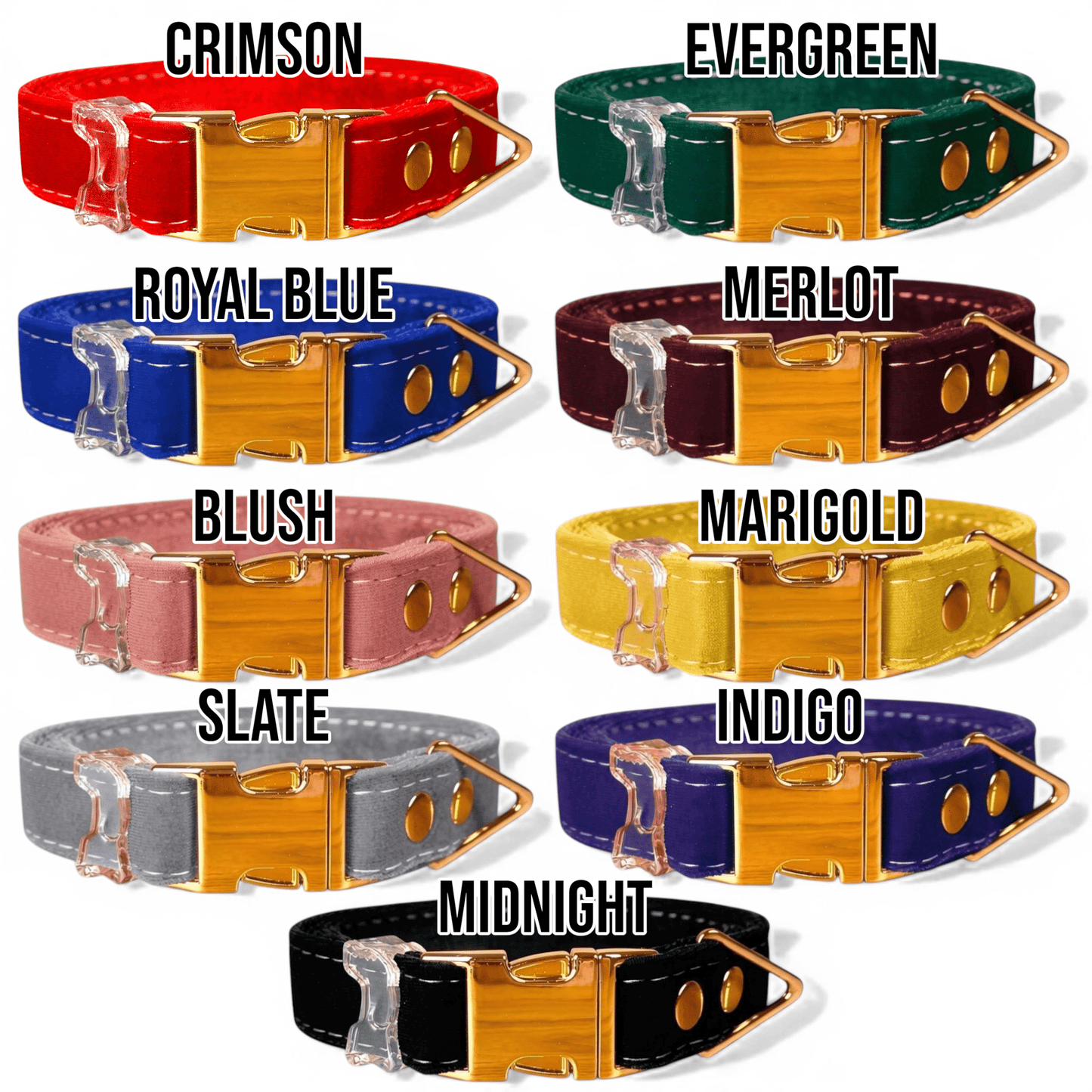 Premium soft velvet collars - Classic edition - hundhaus.dog