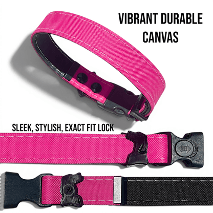 Rugged Waterproof Dog Collar - Hot Pink - hundhaus.dog