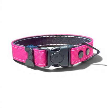 Rugged Waterproof Dog Collar - Hot Pink - hundhaus.dog