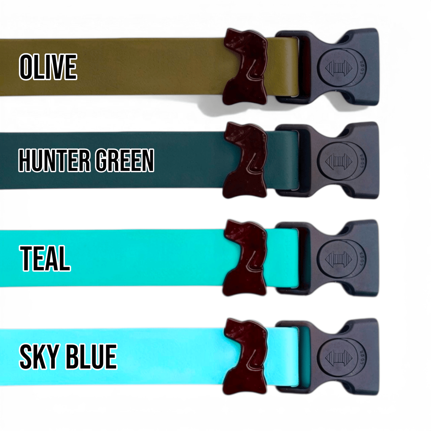 Sport Waterproof Dog Collar color option: Snow