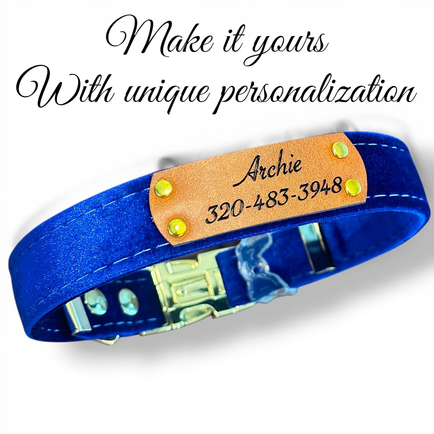 Velvet Dog Collar - Luxe Collection by HÜND HAUS, dog collar handmade in Denver